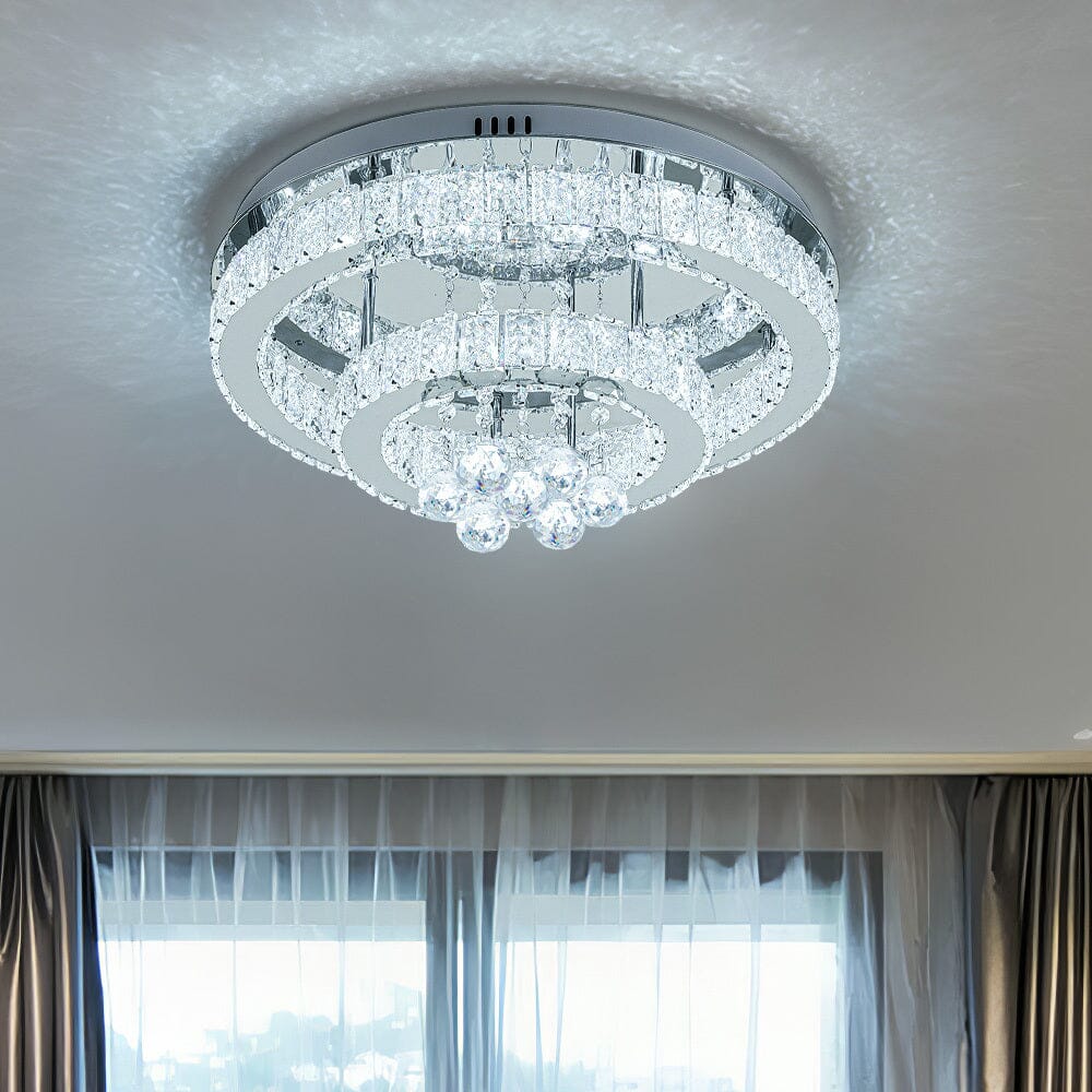 Double Tier Round Crystal Celling Light - House Comfort
