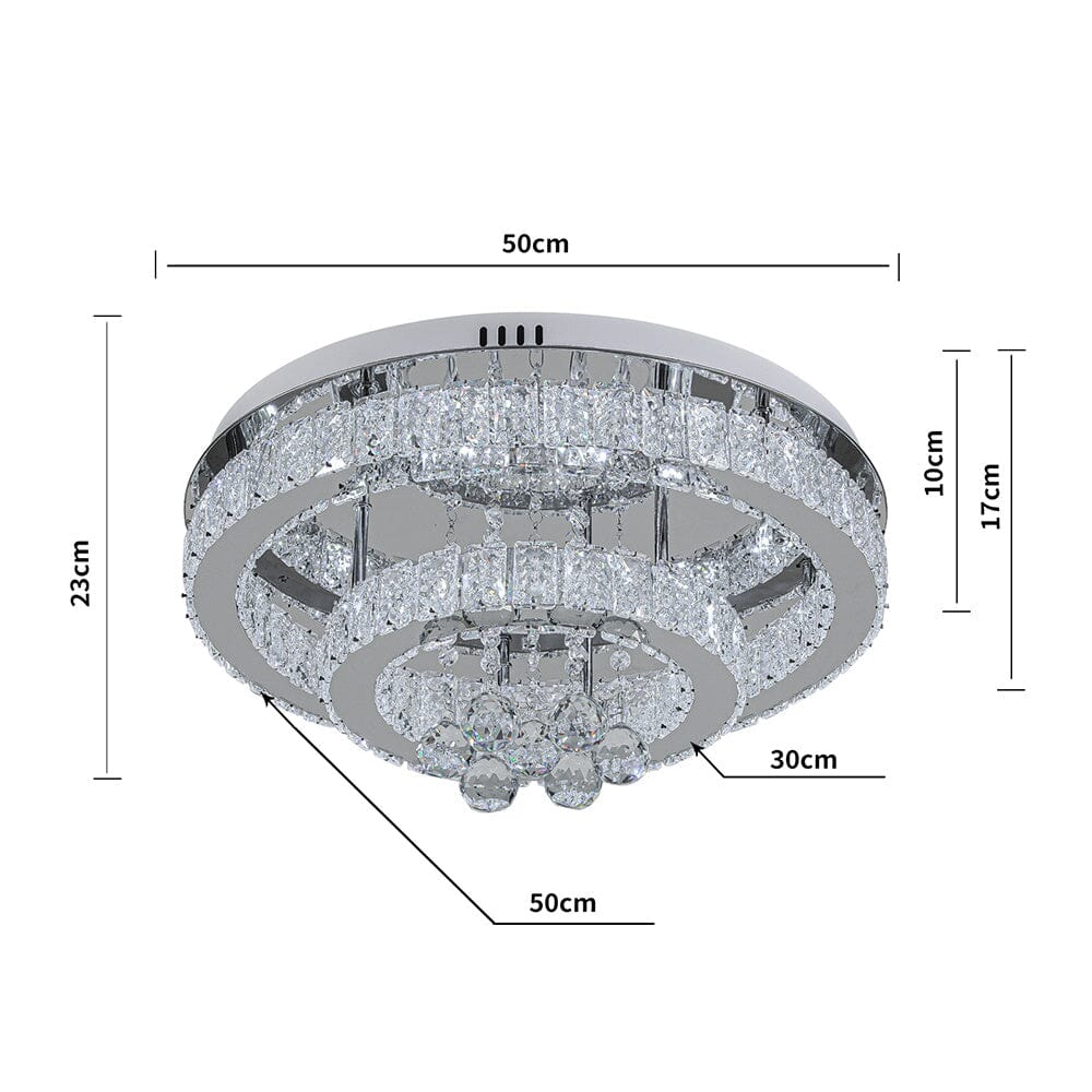 Double Tier Round Crystal Celling Light - House Comfort