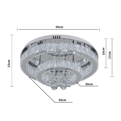 Double Tier Round Crystal Celling Light - House Comfort