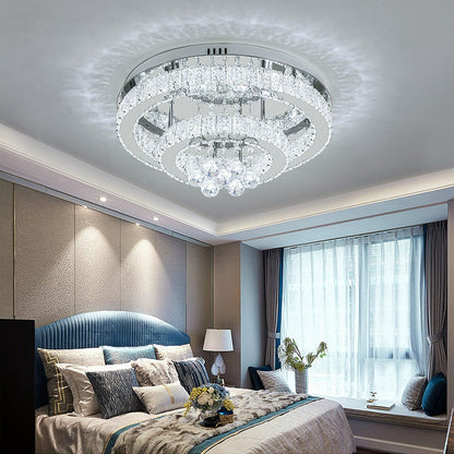 Double Tier Round Crystal Celling Light - House Comfort