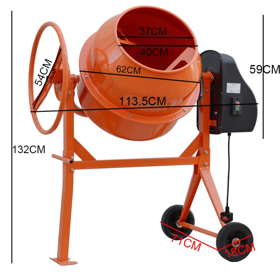 Durable and Versatile Cement Mixer with Easy Movement - House Comfort