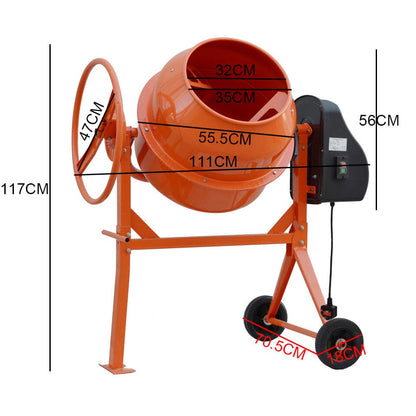 Durable and Versatile Cement Mixer with Easy Movement - House Comfort
