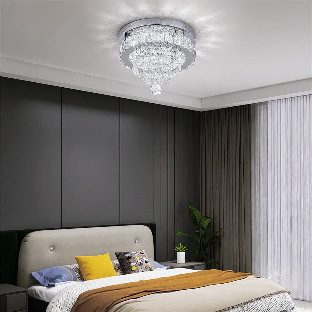 Elegant Crystal Round Ceiling Light - House Comfort