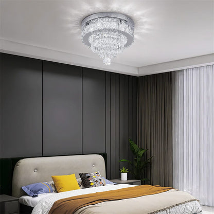 Elegant Crystal Round Ceiling Light - House Comfort