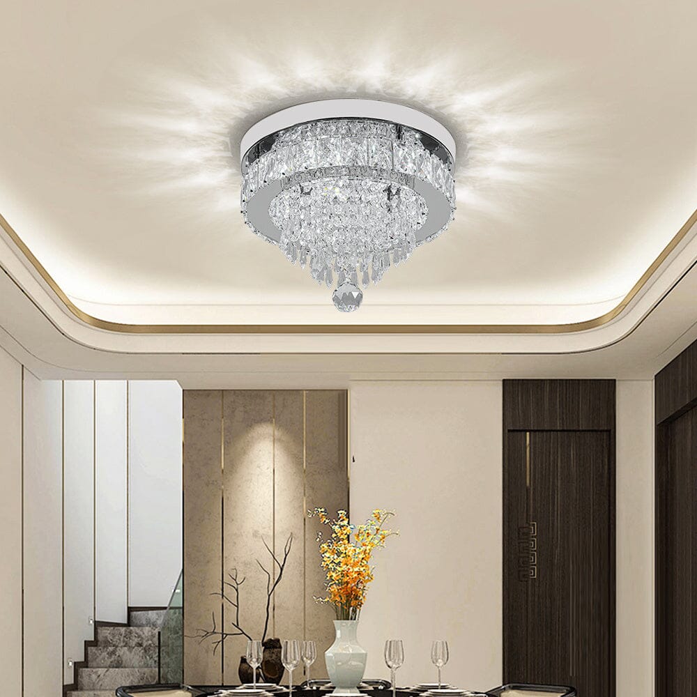 Elegant Crystal Round Ceiling Light - House Comfort