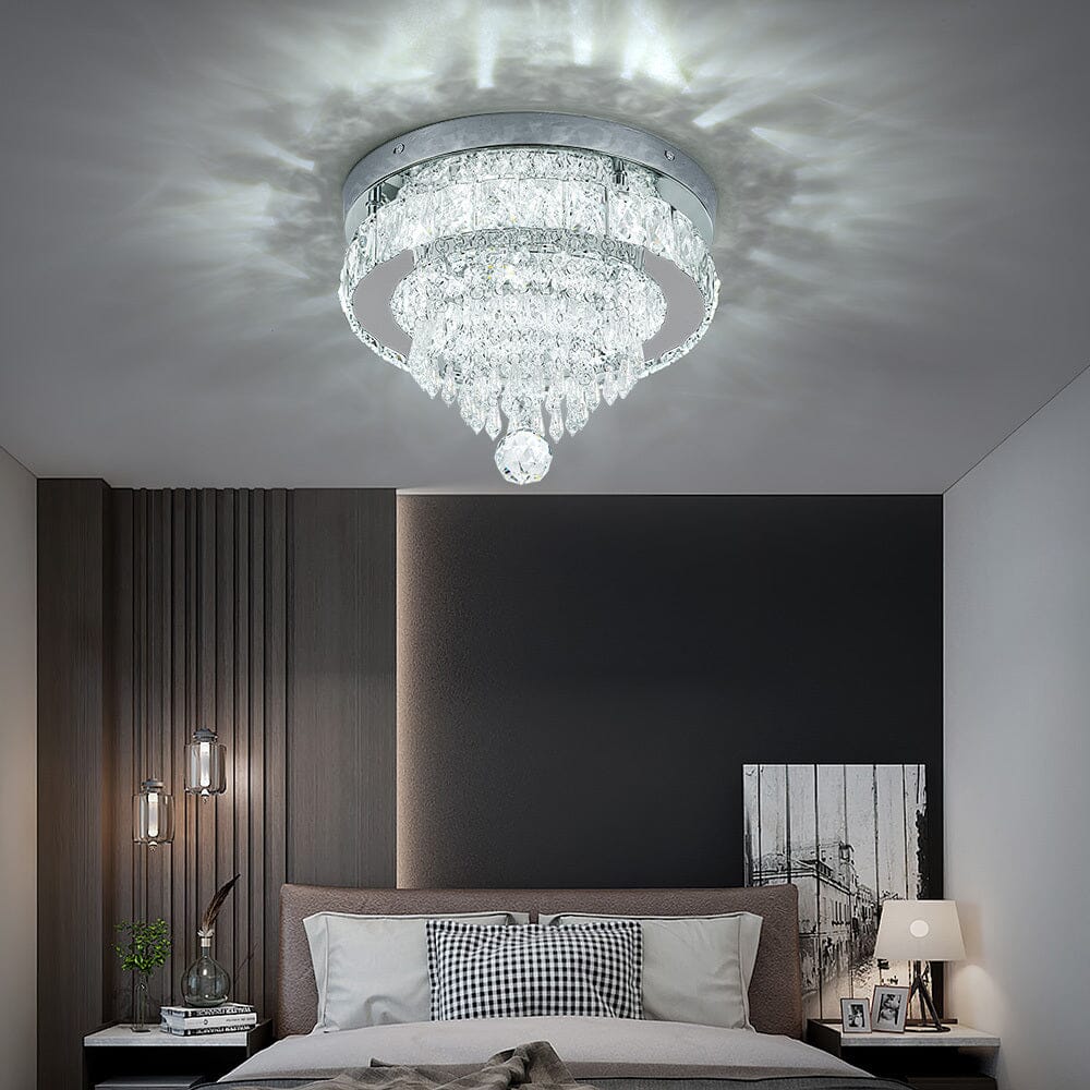Elegant Crystal Round Ceiling Light - House Comfort