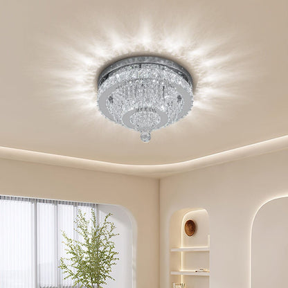 Elegant Crystal Round Ceiling Light - House Comfort