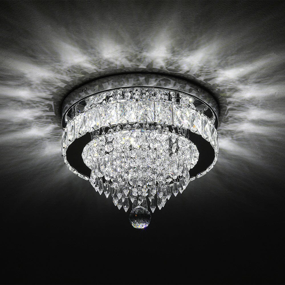 Elegant Crystal Round Ceiling Light - House Comfort