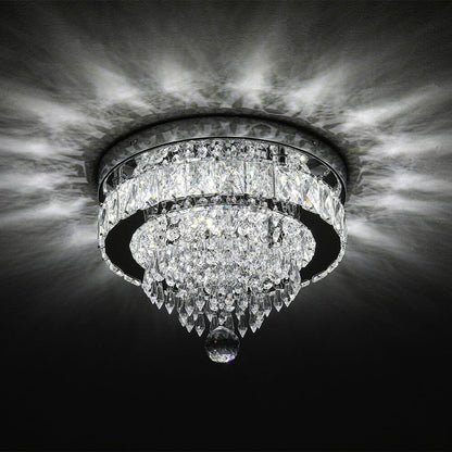 Elegant Crystal Round Ceiling Light - House Comfort