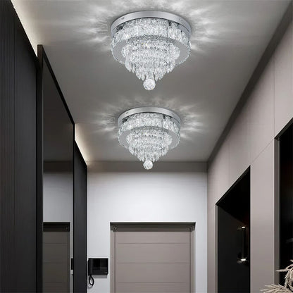 Elegant Crystal Round Ceiling Light - House Comfort