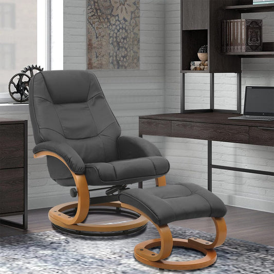 Ergonomic Executive Office Reclining Chair with Footstool - House Comfort
