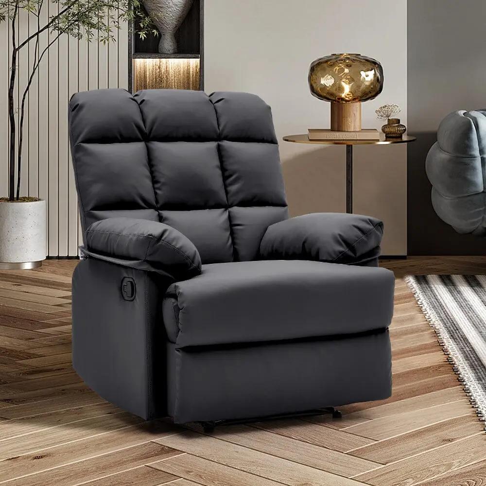 Faux Leather Upholstered Recliner Armchair - House Comfort