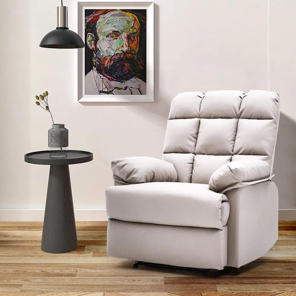 Faux Leather Upholstered Recliner Armchair - House Comfort