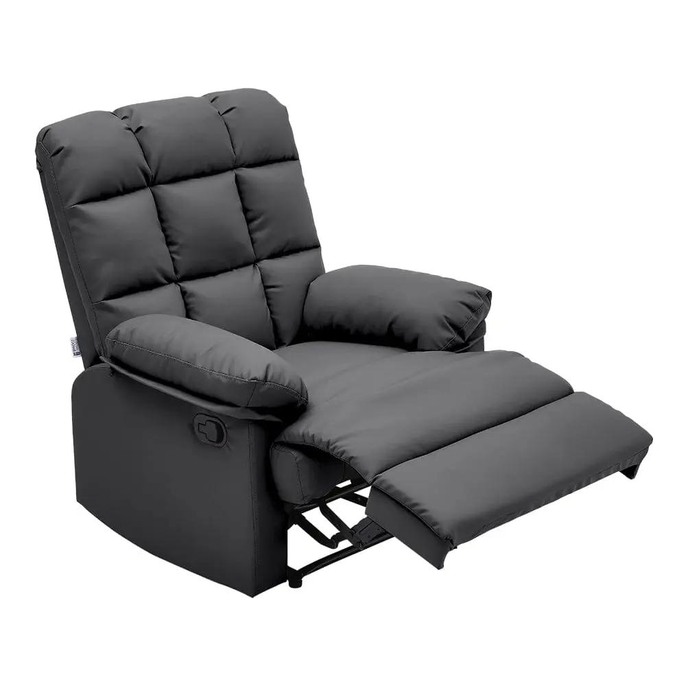 Faux Leather Upholstered Recliner Armchair - House Comfort