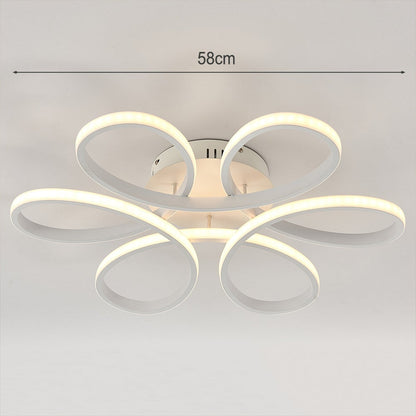 Floral 6 Rings Modern LED Ceiling Light Dimmable with Remote Control - House Comfort