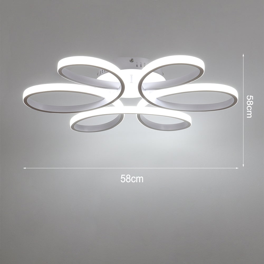 Floral Shape 6 Rings LED Ceiling Light Non - Dimmable - House Comfort