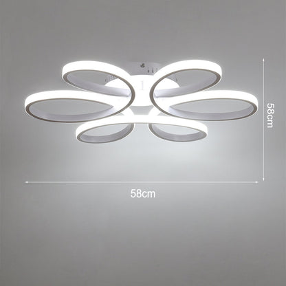 Floral Shape 6 Rings LED Ceiling Light Non - Dimmable - House Comfort