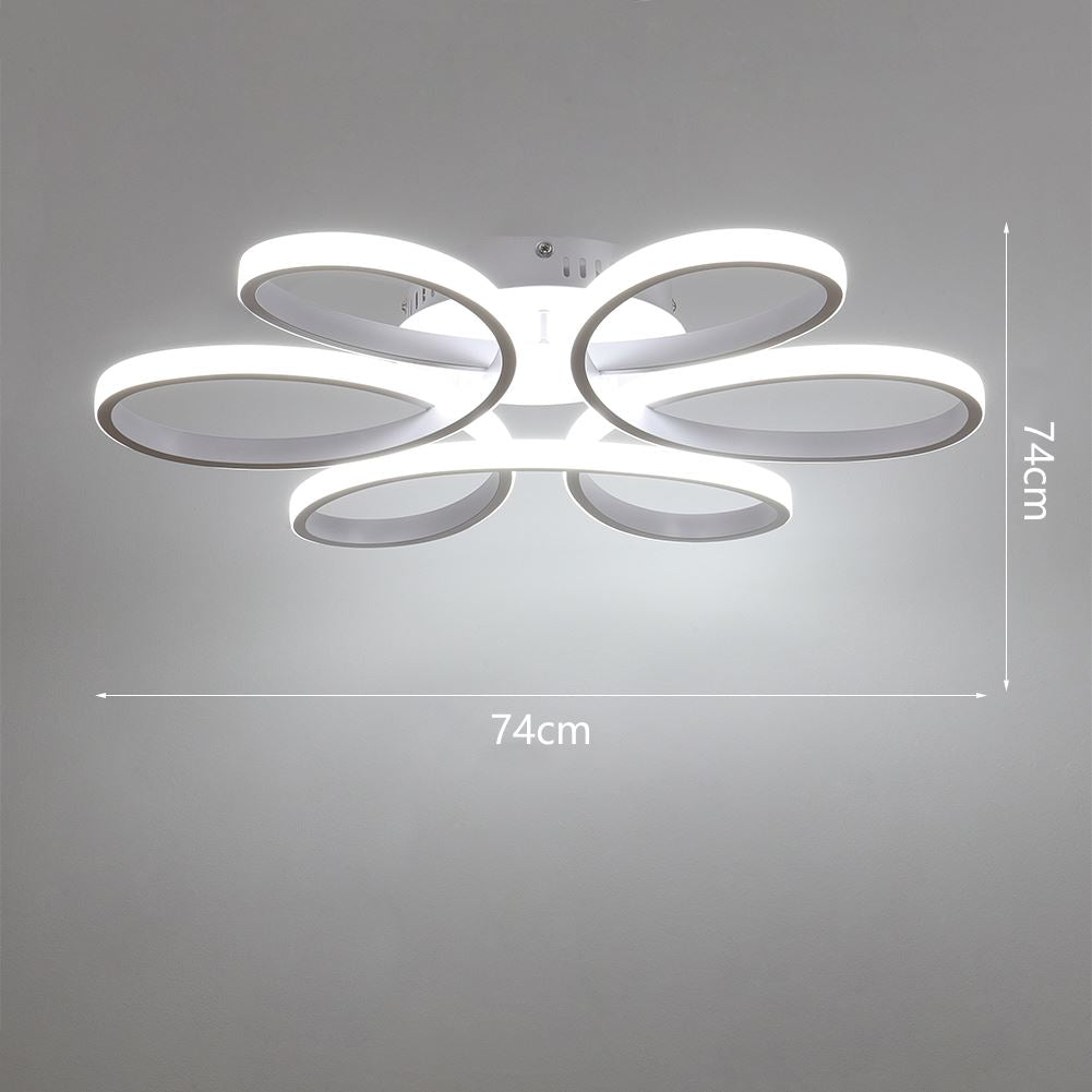 Floral Shape 6 Rings LED Ceiling Light Non - Dimmable - House Comfort