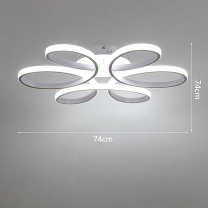 Floral Shape 6 Rings LED Ceiling Light Non - Dimmable - House Comfort