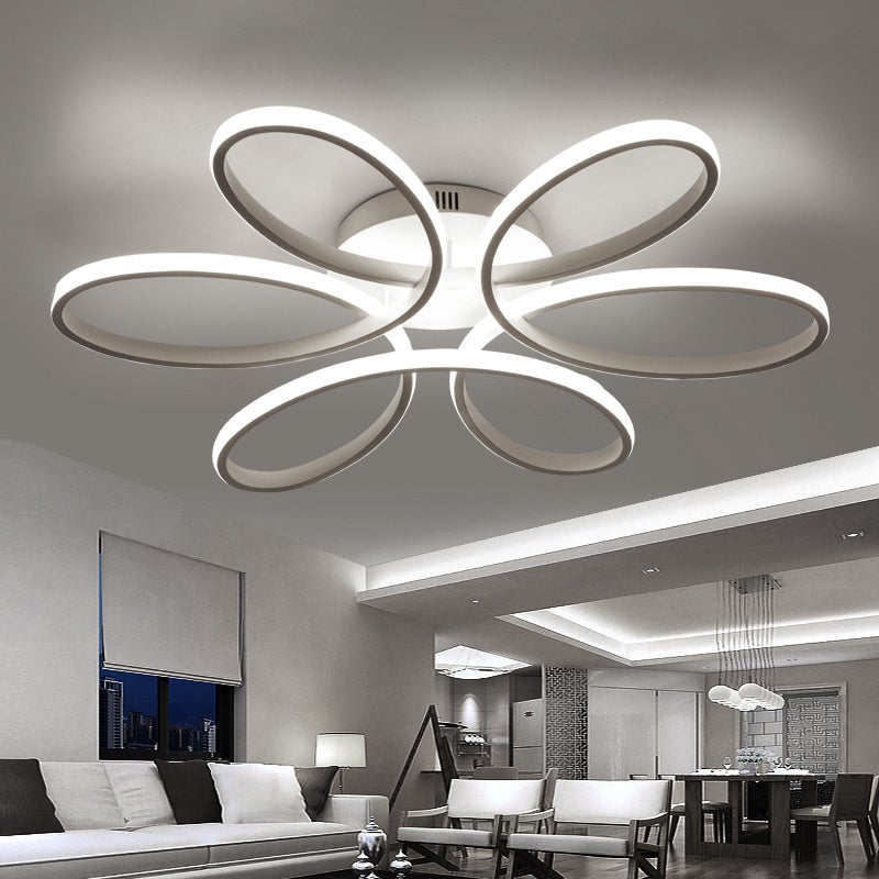 Floral Shape 6 Rings LED Ceiling Light Non - Dimmable - House Comfort