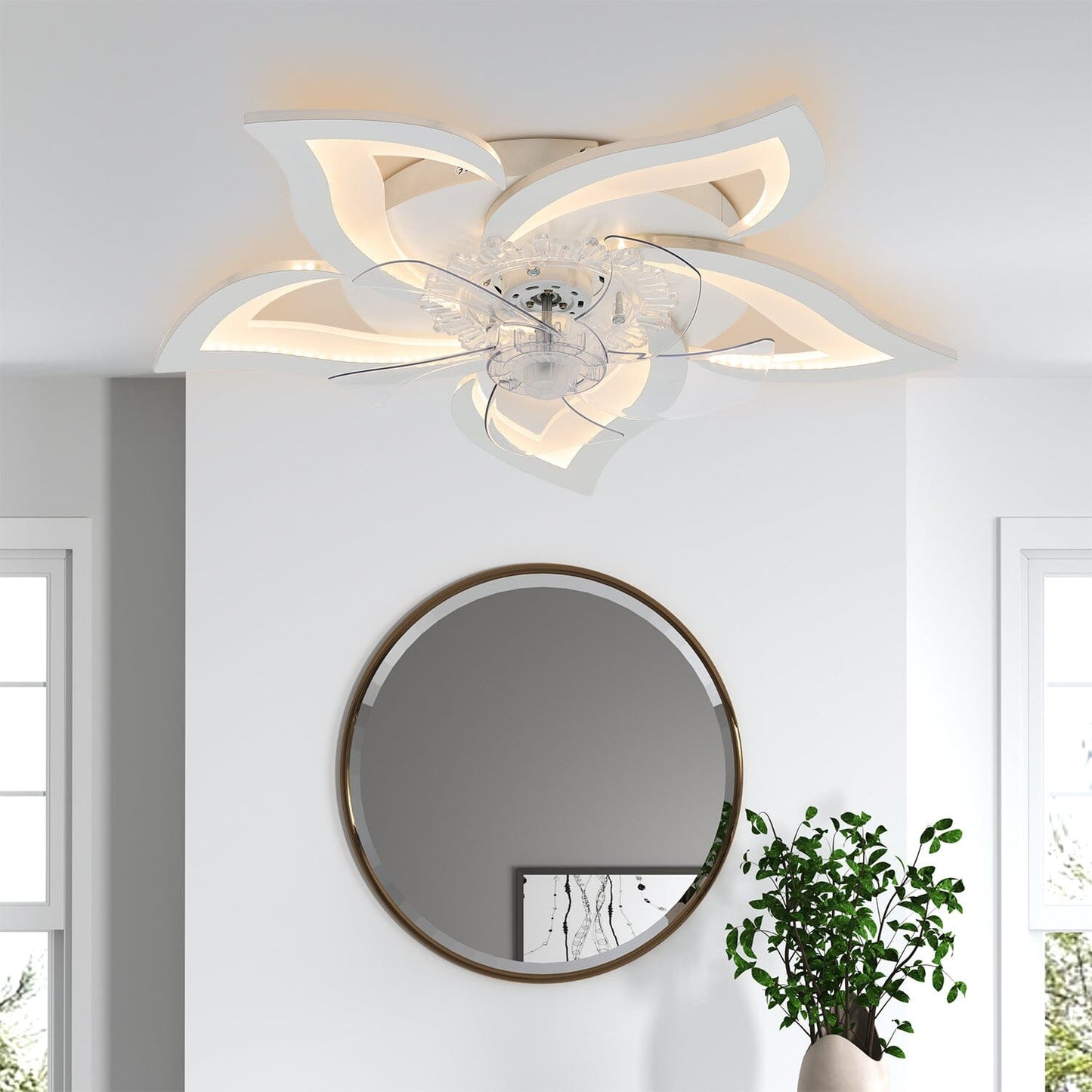 Flower Shape LED Ceiling Fan Light - House Comfort