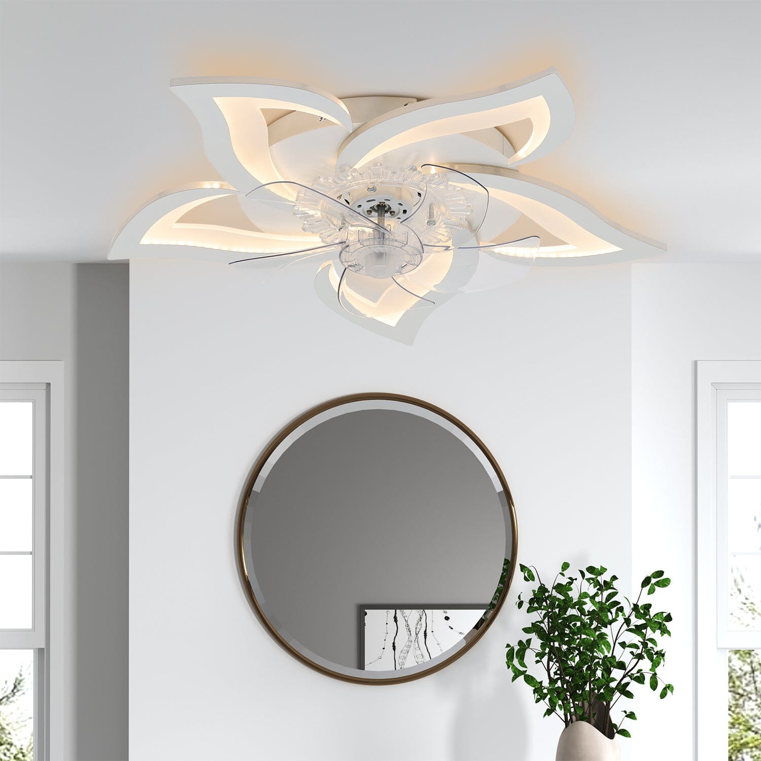 Flower Shape LED Ceiling Fan Light - House Comfort