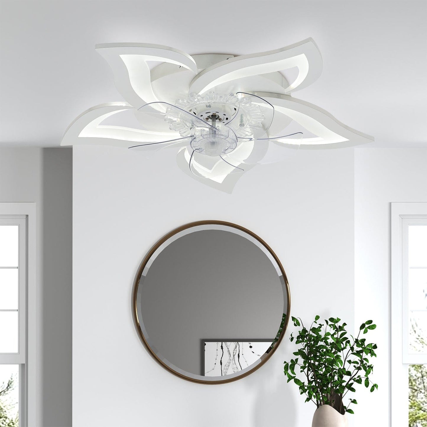 Flower Shape LED Ceiling Fan Light - House Comfort