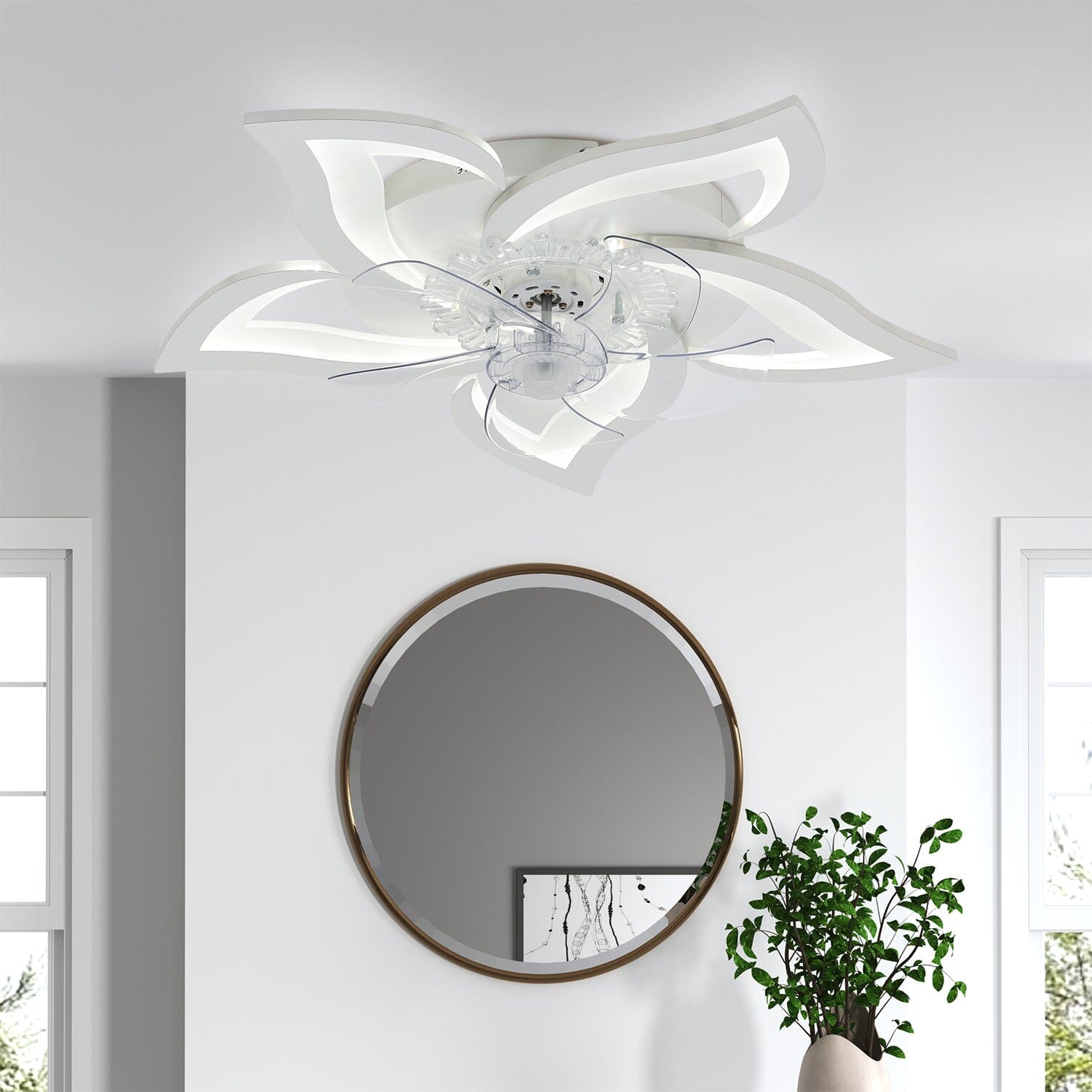 Flower Shape LED Ceiling Fan Light - House Comfort