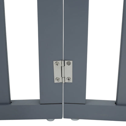Folding Pet Gate 4 Panel Wooden Safety Gate with 360°Swivel Metal Hinges - House Comfort