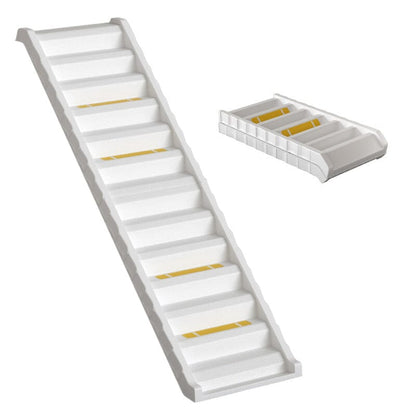 Folding Portable Dog Pet Stairs Ramp White - House Comfort