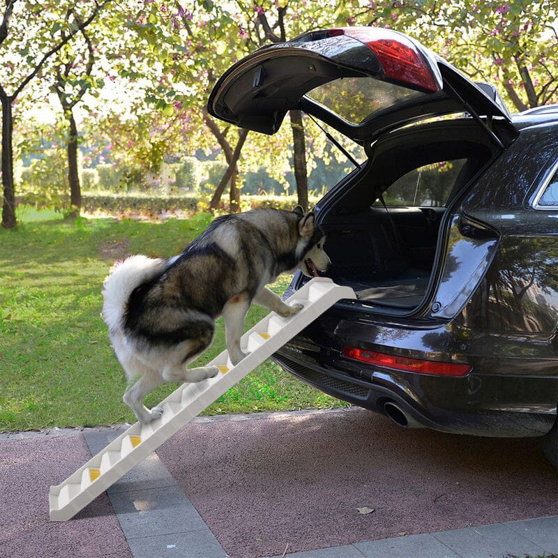 Folding Portable Dog Pet Stairs Ramp White - House Comfort