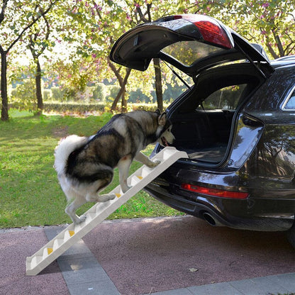 Folding Portable Dog Pet Stairs Ramp White - House Comfort