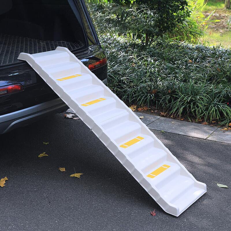 Folding Portable Dog Pet Stairs Ramp White - House Comfort