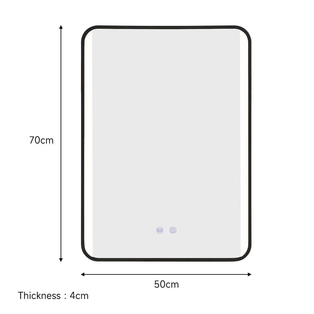 Framed Retangular LED Light Bathroom Vanity Mirror - House Comfort