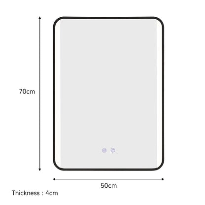 Framed Retangular LED Light Bathroom Vanity Mirror - House Comfort