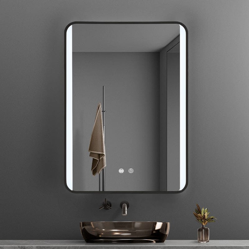 Framed Retangular LED Light Bathroom Vanity Mirror - House Comfort