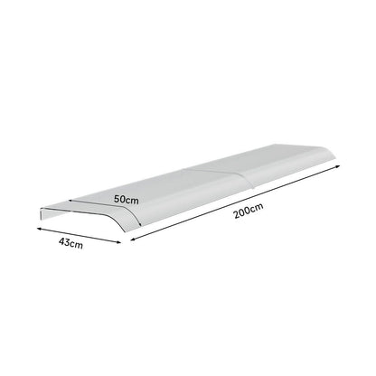 Frosted Window Door Awning Canopy 50cm Arc Length - House Comfort