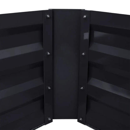 Galvanized Steel Square Raised Garden Bed Planter Box in Black - House Comfort