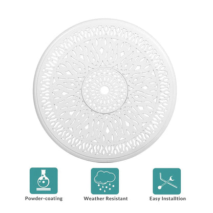 Garden Bistro Table Round Hollow Table with Parasol Hole - House Comfort