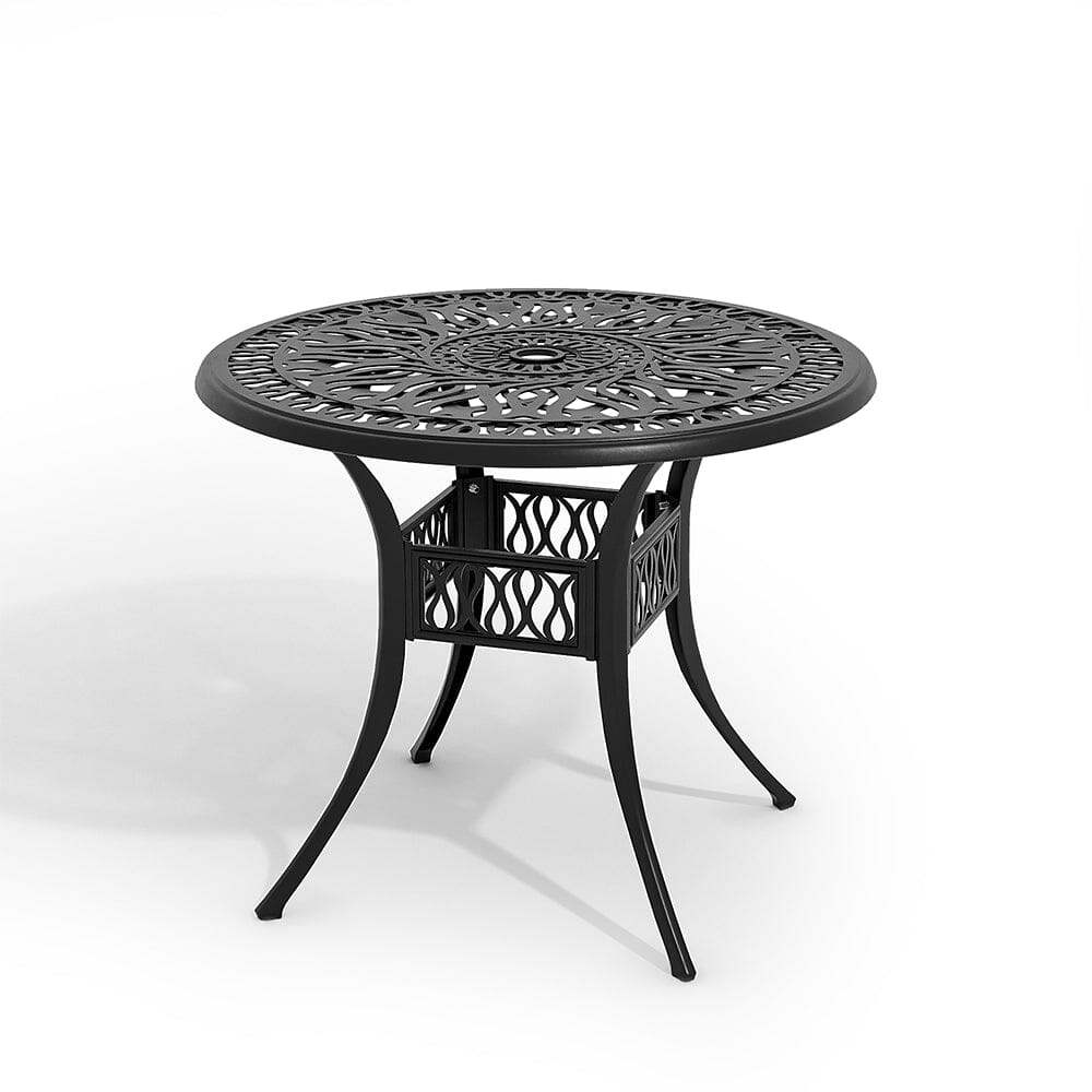 Garden Bistro Table Round Hollow Table with Parasol Hole - House Comfort