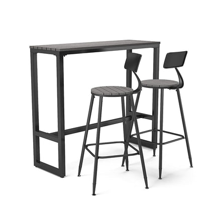 Garden Grey Dining High Table with Metal Legs - House Comfort