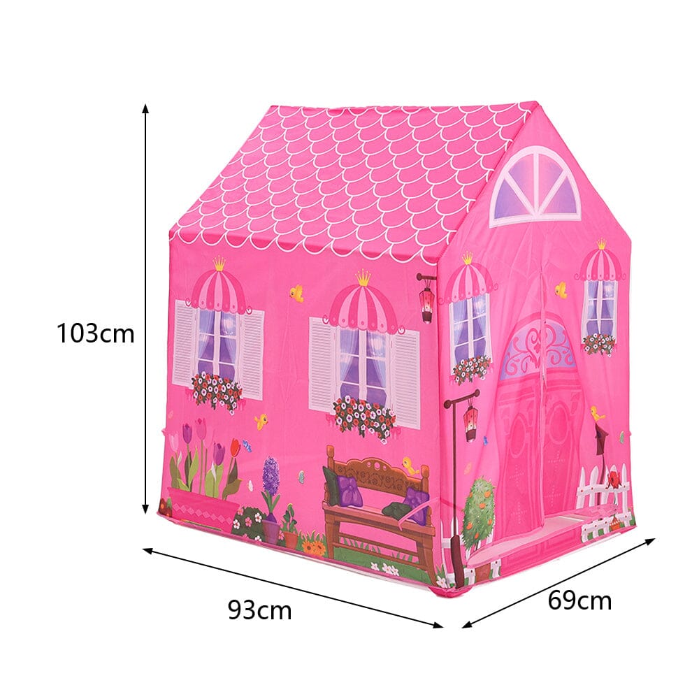 Girls Play Tent Pink Princess Castle Portable Playhouse - House Comfort