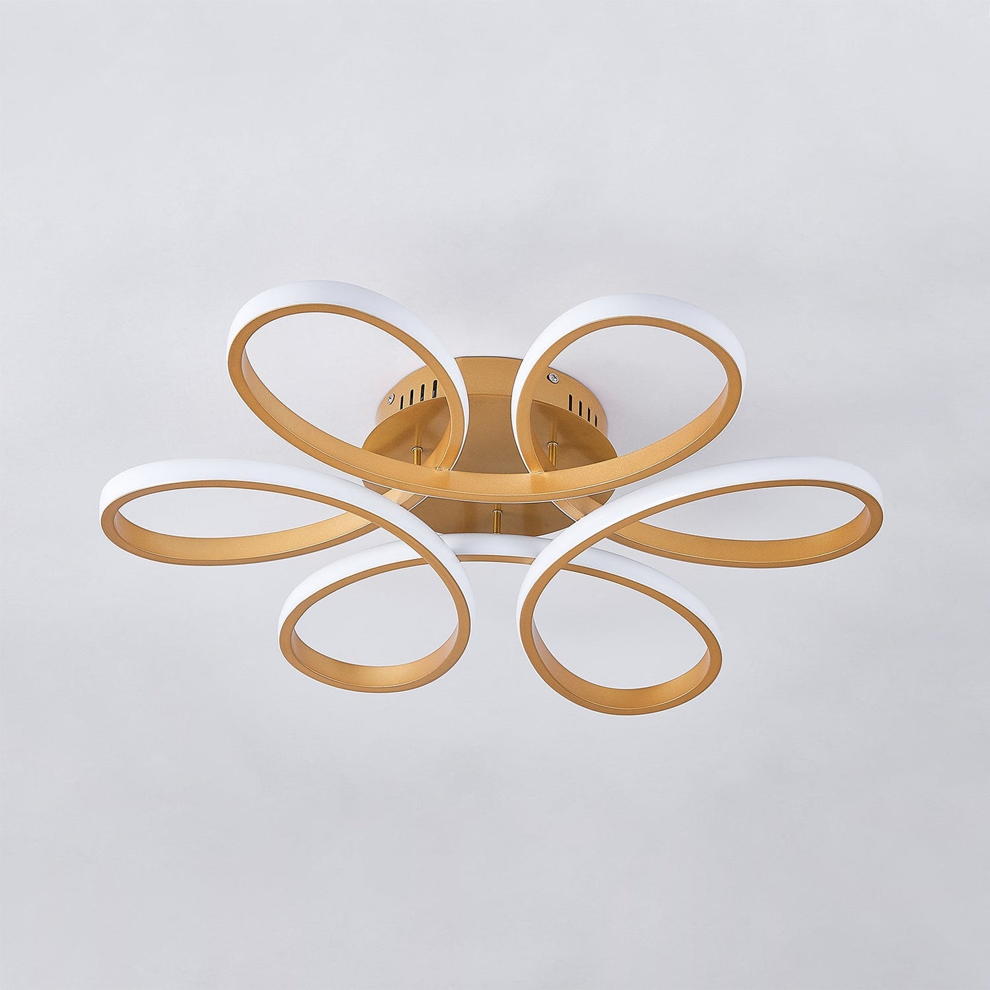 Golden Frame Modern Cool White LED Chandelier Ceiling Light - House Comfort