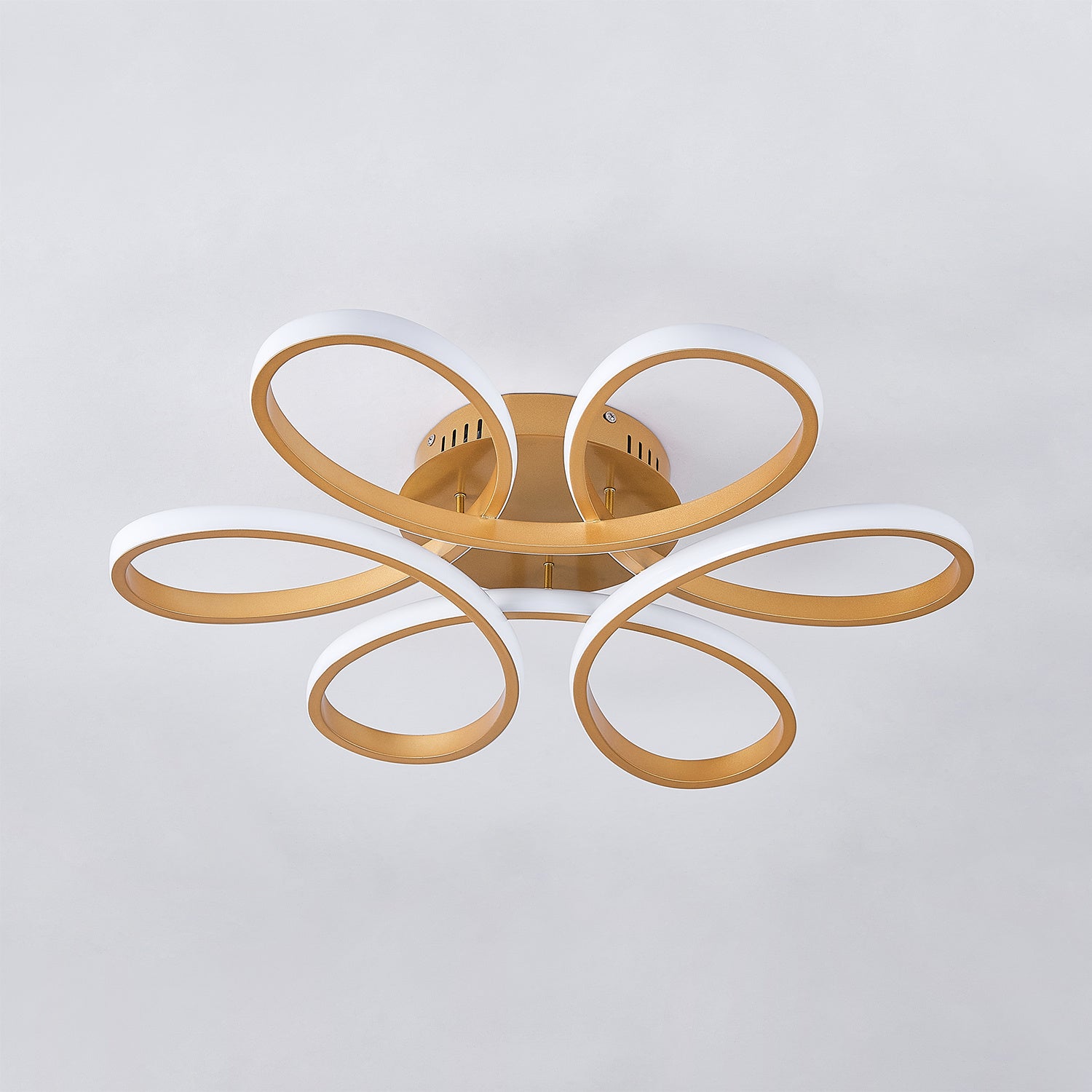 Golden Frame Modern Cool White LED Chandelier Ceiling Light - House Comfort