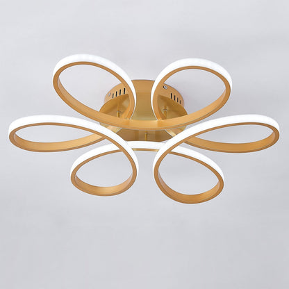 Golden Frame Modern Cool White LED Chandelier Ceiling Light - House Comfort