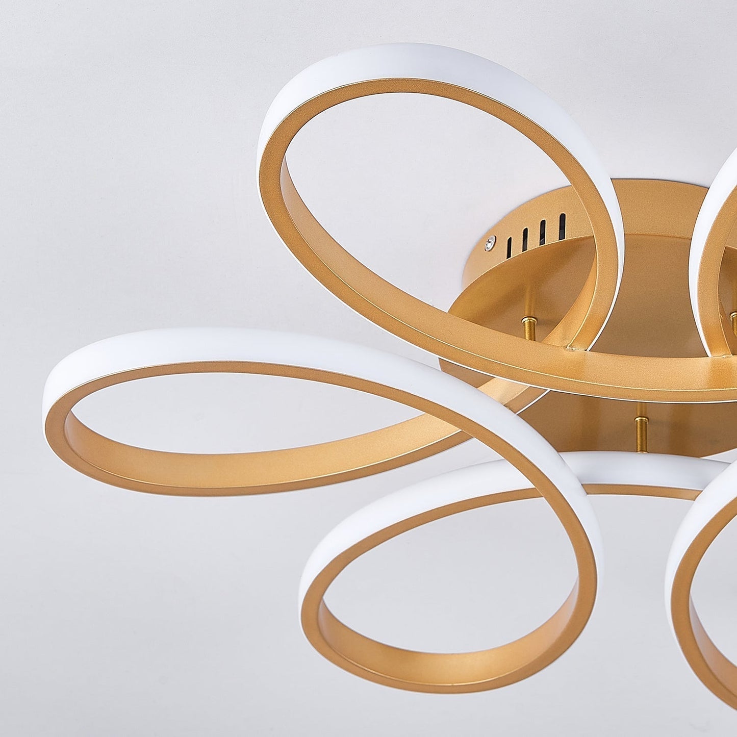 Golden Frame Modern Cool White LED Chandelier Ceiling Light - House Comfort