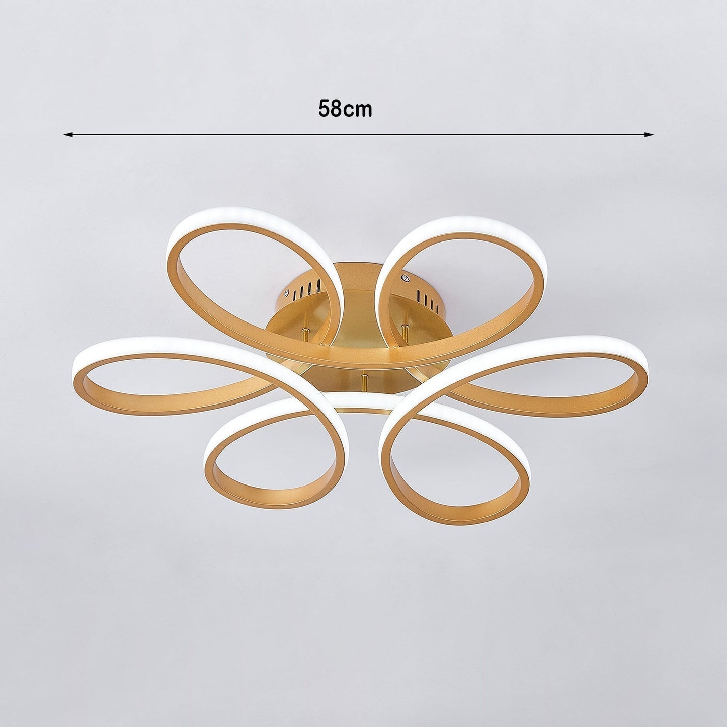 Golden Frame Modern Cool White LED Chandelier Ceiling Light - House Comfort