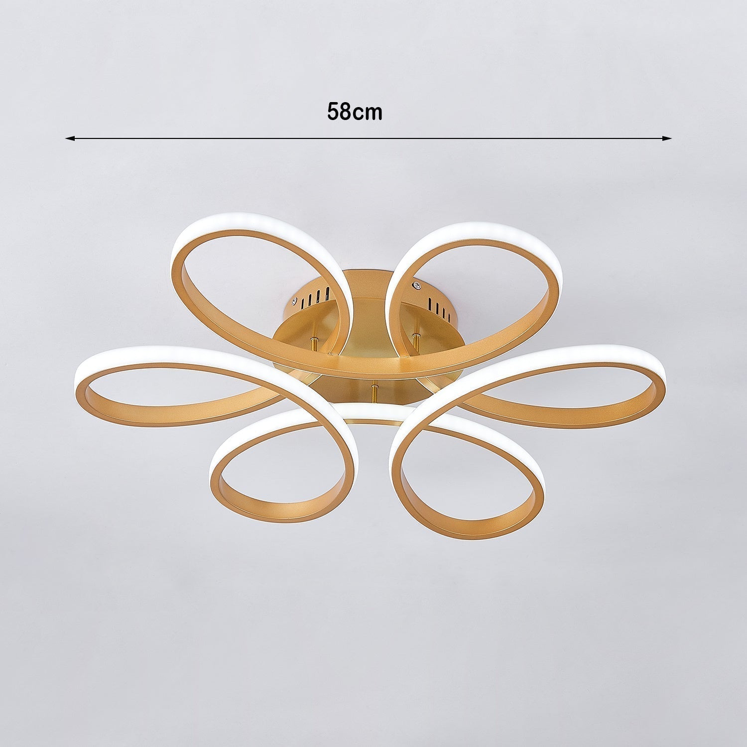 Golden Frame Modern Cool White LED Chandelier Ceiling Light - House Comfort