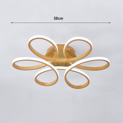 Golden Frame Modern Cool White LED Chandelier Ceiling Light - House Comfort