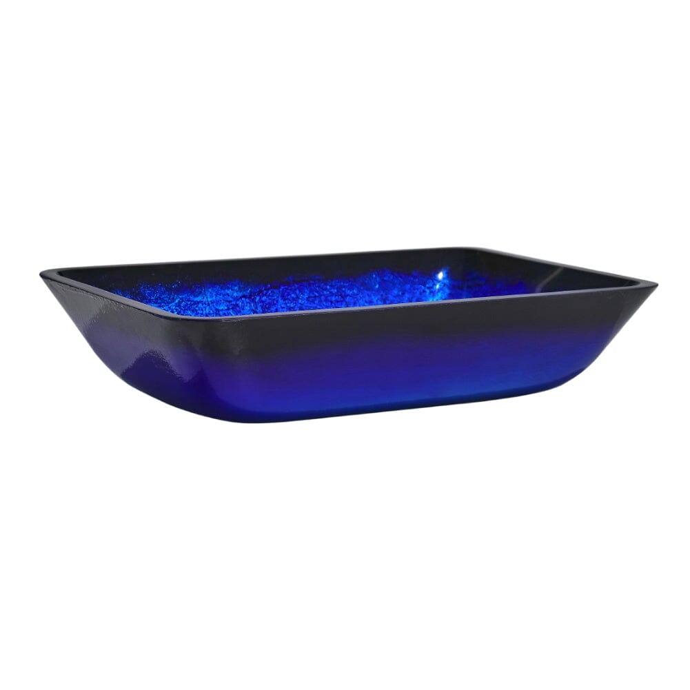 Golden/Blue Tempered Glass Bathroom Art Design Sink - House Comfort